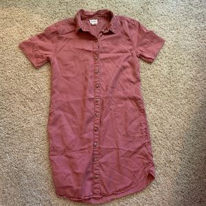 Pink Button Up Dress Size XS